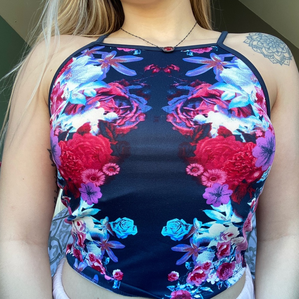 Floral Crop Tank